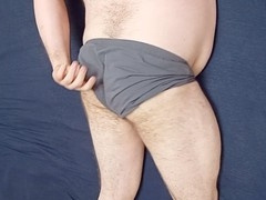 Intimate close-up of hairy gay ass for your pleasure