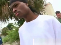 Black gay gangsta sucks white cock