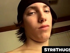 Str8Thugs.com - Blinx's sexy feet on display as he works his huge dick in solo action