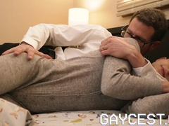 GAYCEST - Fellow Plays Hooky & Poked by Daddy 's Monster Bone Without A Condom