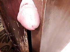 Small cock smashing crushing in door