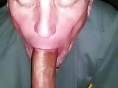 Daddy sucking big black dick