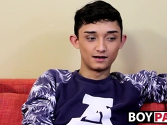 Twink shows off his ass and cock and masturbates