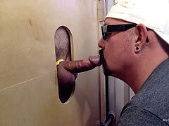 interracial Gloryhole double deepthroat Job