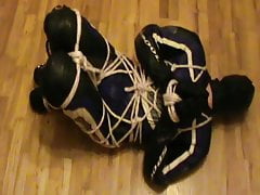 Bounded biker - 5 - hogtied