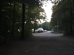 Masturbating naked neer street