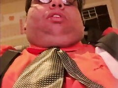 Antons orange shirt and round shirt