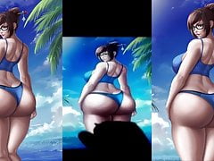 SOP:Mei Overwatch Cum Her Ass Tribute To have Fun!