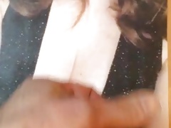 Tribute on a French dirty bitch in heat who loves cum...