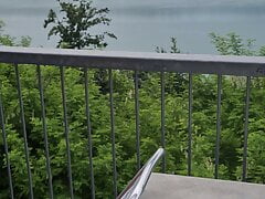 Wank on Hotel Balcony at Woerthersee