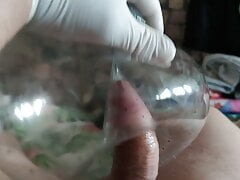 Cum in condom-balloon