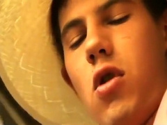 Twink cocksucker in a hat