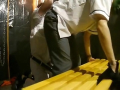 Slave spank,tickle and dick play