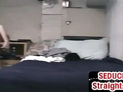 Seduced 21yo str8 guy gets sucked by amateur gay at home