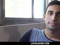 latinLeche - shy Latin straight boy barebacked on camera for money