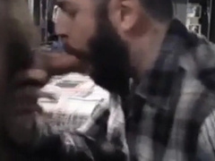 Dad Feeds His Gimp with a Geyser after Heavy Deep throat