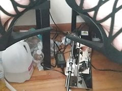 Sissy gets messy, fuck machine anal first time