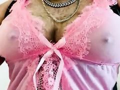 Hairy moobs bounce
