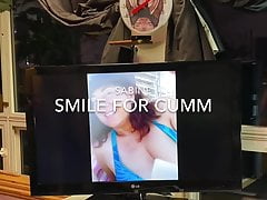 Sabine Shows Smile for Cumm!