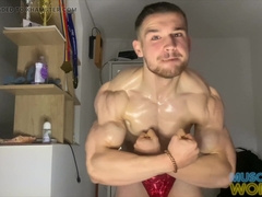 Sassy Muscle Boy Displays Off