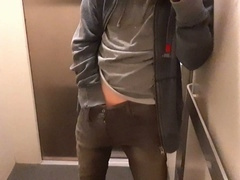 Gay almost caught, cum on clothes, gay raw
