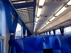 Train Wank 4 - Justanotherme84 masturbating on a moving train