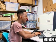 Dark-skinned criminal blackmails cop and gets raw anal pounded