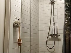 taking a shower