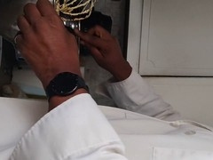 Mitchell Clayton aka Chef Clayton takes a break from cooking to pleasure himself with a big black cock