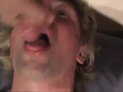 Fucking the twink's mouth and cumming on his face