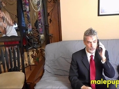 The twink Jessie Russel regretted eavesdropping after being gagged in the mouth