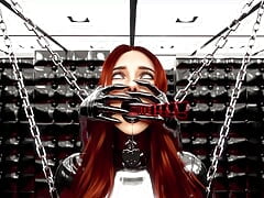 Black Widow in Hardcore Metal Bondage and Latex