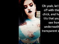 Cumming hard - Girl with big tits and strapless bra