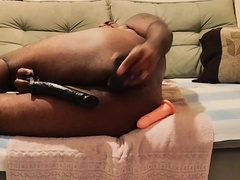 Nasty frolicking with three fuck sticks.