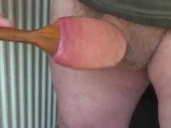Basically wooden spoon in foreskin scene