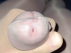 Nylon stroking no cum