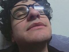 Young man masturbating in solo action with huge cumshots