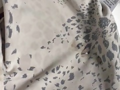 Cumming on wife's dirty stained panties knickers