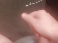 Solo public toilet wank