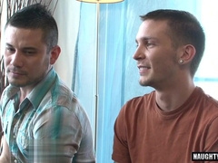 Huge Stiffy Homosexual Threesome with Cumshot - A wild and dirty threesome!