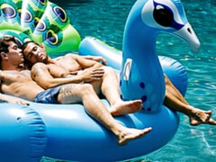 Clark Davis & Ricky Roman barebacking outdoors