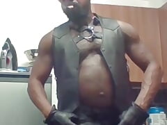 Black Leather Geared Smoke Scenes