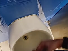Big Dick Latino Risky Jerking Off In The Mall's Public Bathroom Got Caught And Touched Multiple Times