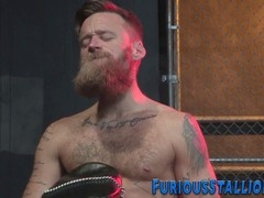 Inked muscle studs suck off gloryhole cocks