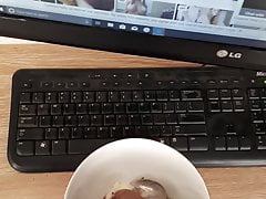Big White Cock Cum on Ice Cream