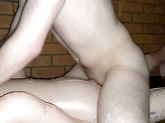 Hard doll-fuck on waterbed with good cumshot