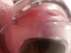 Handsfree cum in electro cage