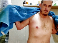 After the bath with my big cock