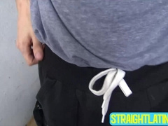 Hot latino Angel pinned at the wall while getting ravaged in the ass