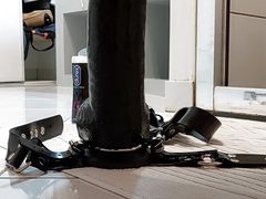 I have a blast in my ass with a big strap-on dildo